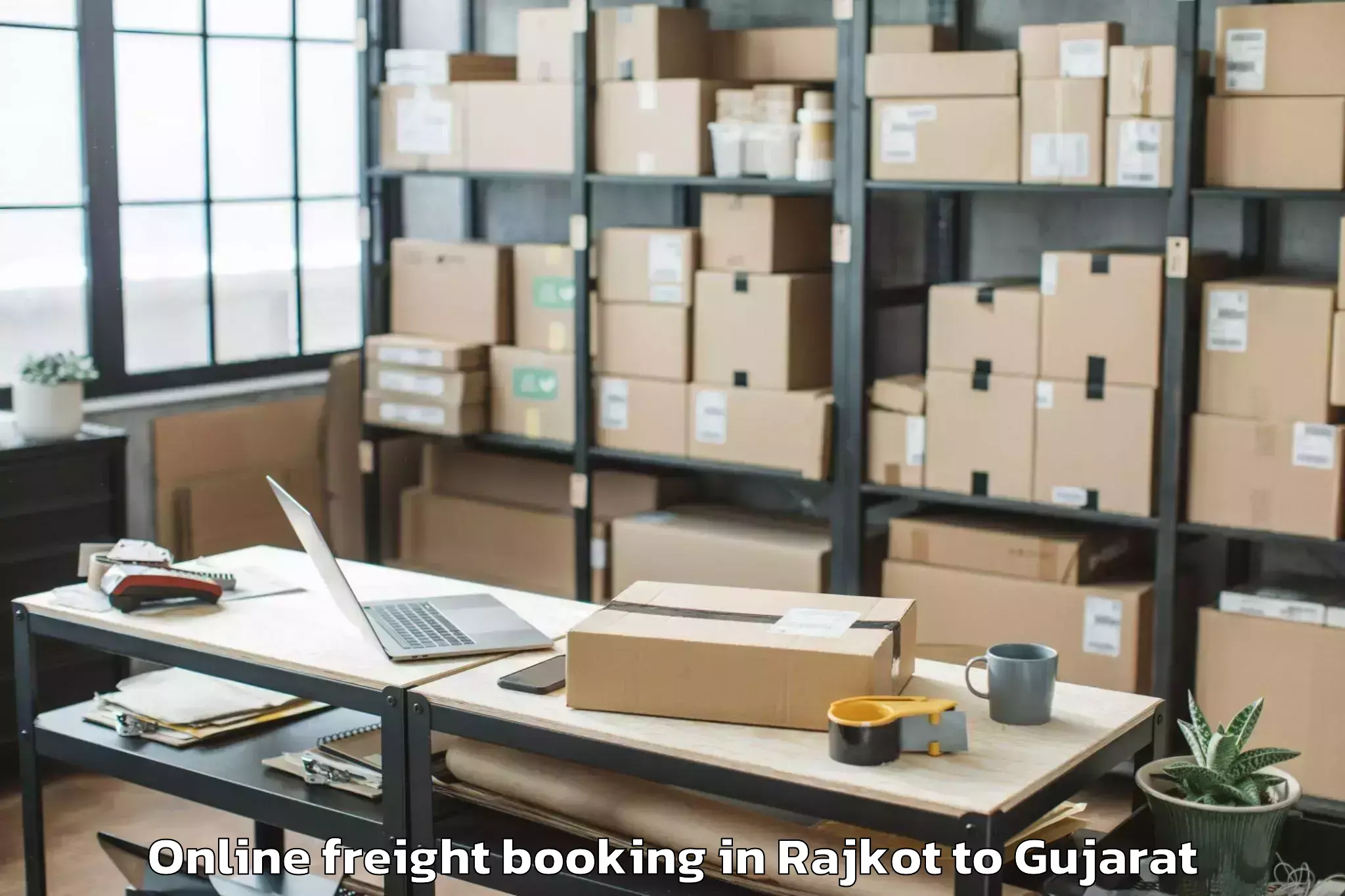 Easy Rajkot to Dharampur Valsad Online Freight Booking Booking